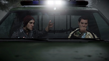 infamous second son ps4 playstation 4 delsin brother police car