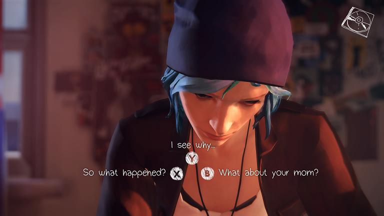 Life is Strange Chloe being asked a question
