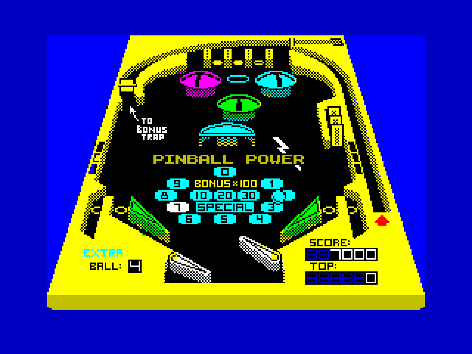 3-D Pinball ZX Spectrum gameplay