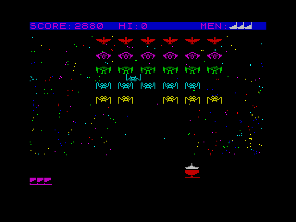Alien Destroyer ZX Spectrum gameplay