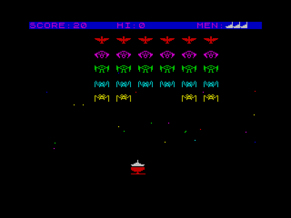 Alien Destroyer ZX Spectrum gameplay