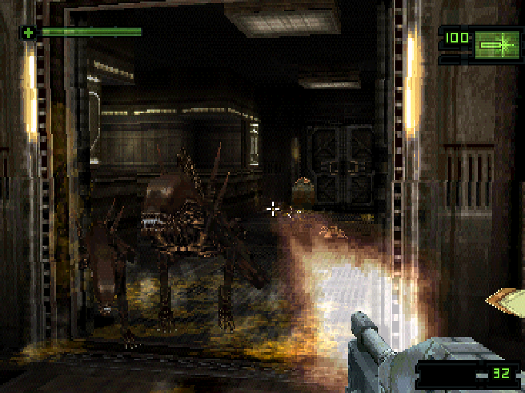 Alien Resurrection PlayStation PS1 gameplay xenomorphs