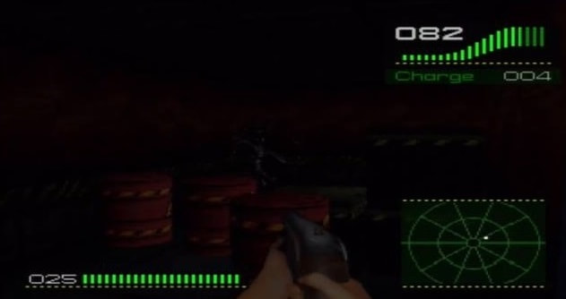 Alien Trilogy PlayStation PS1 Explosive barrels