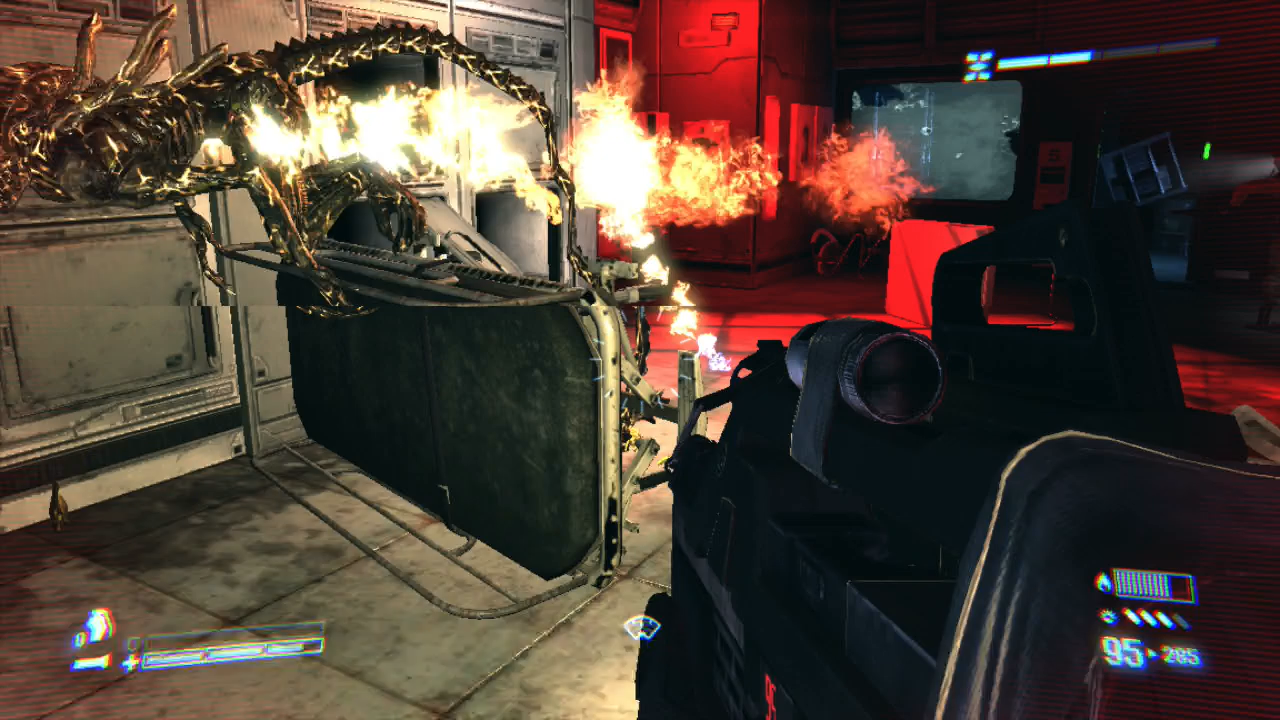 Aliens Colonial Marines Xbox 360 gameplay flamethrower