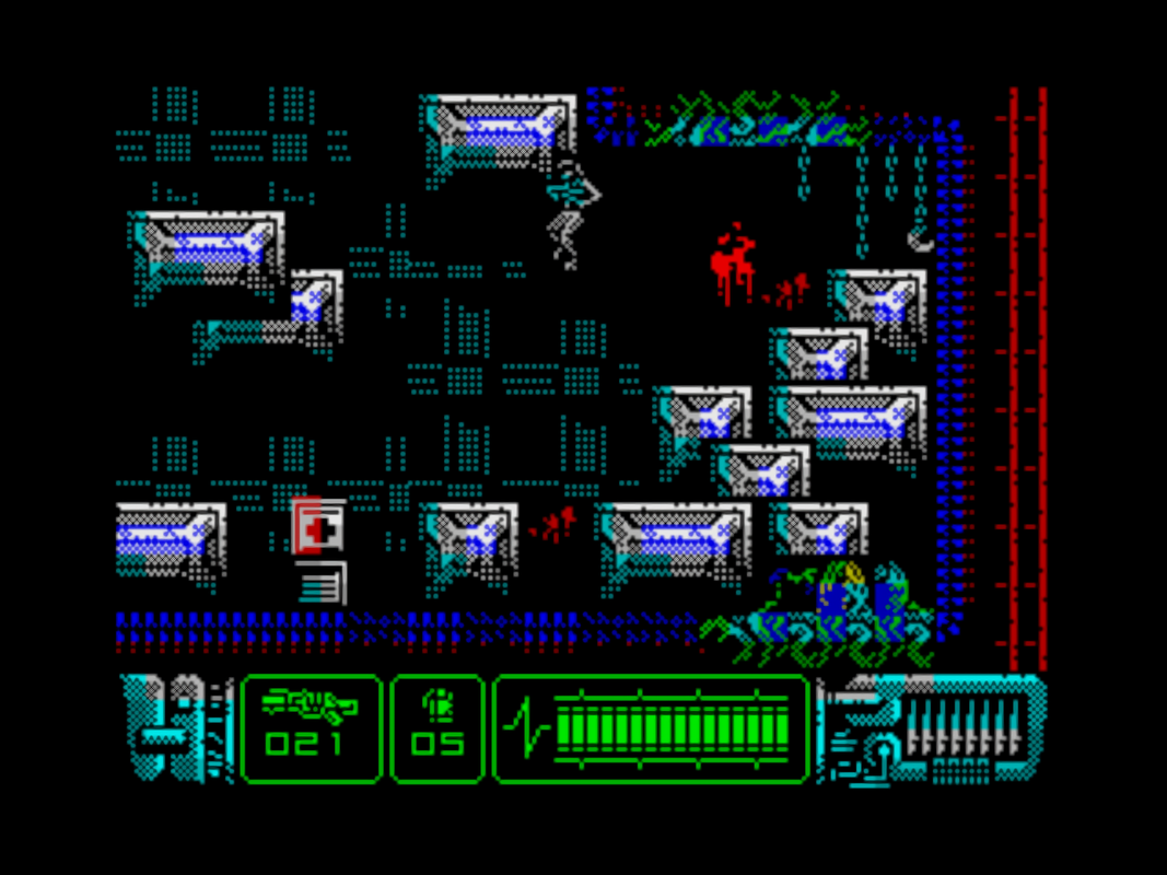 Aliens: Neoplasma Sinclair ZX Spectrum health station