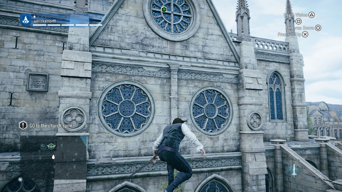 Assassin's Creed Unity PS4 gameplay climbing