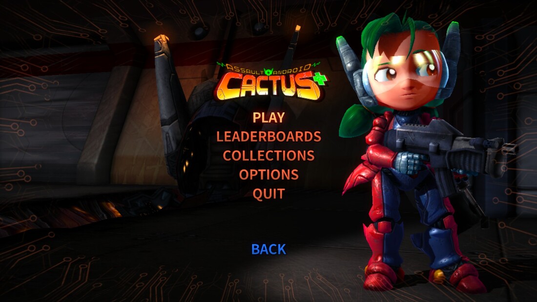 Assault Android Cactus PC title screen
