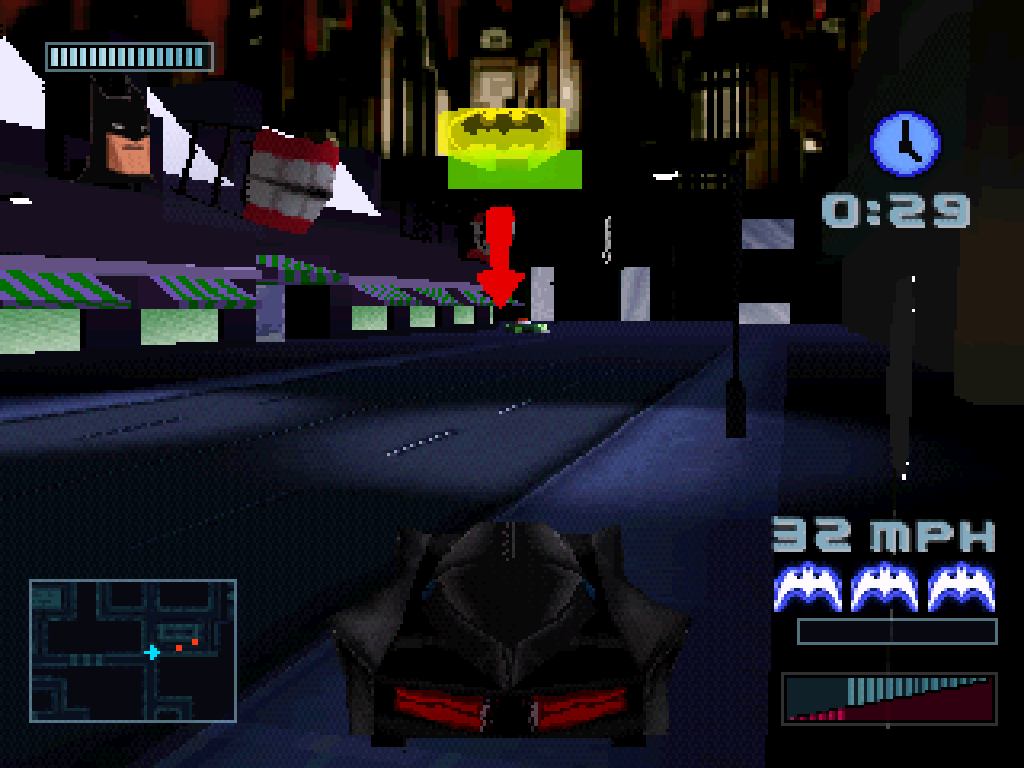 Batman: Gotham City Racer PlayStation PS1 gameplay