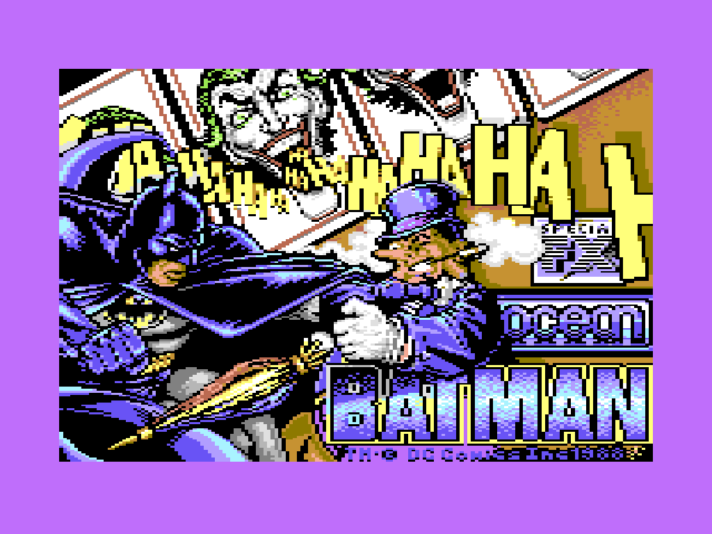 Batman The Caped Crusader Commodore 64 loading screen