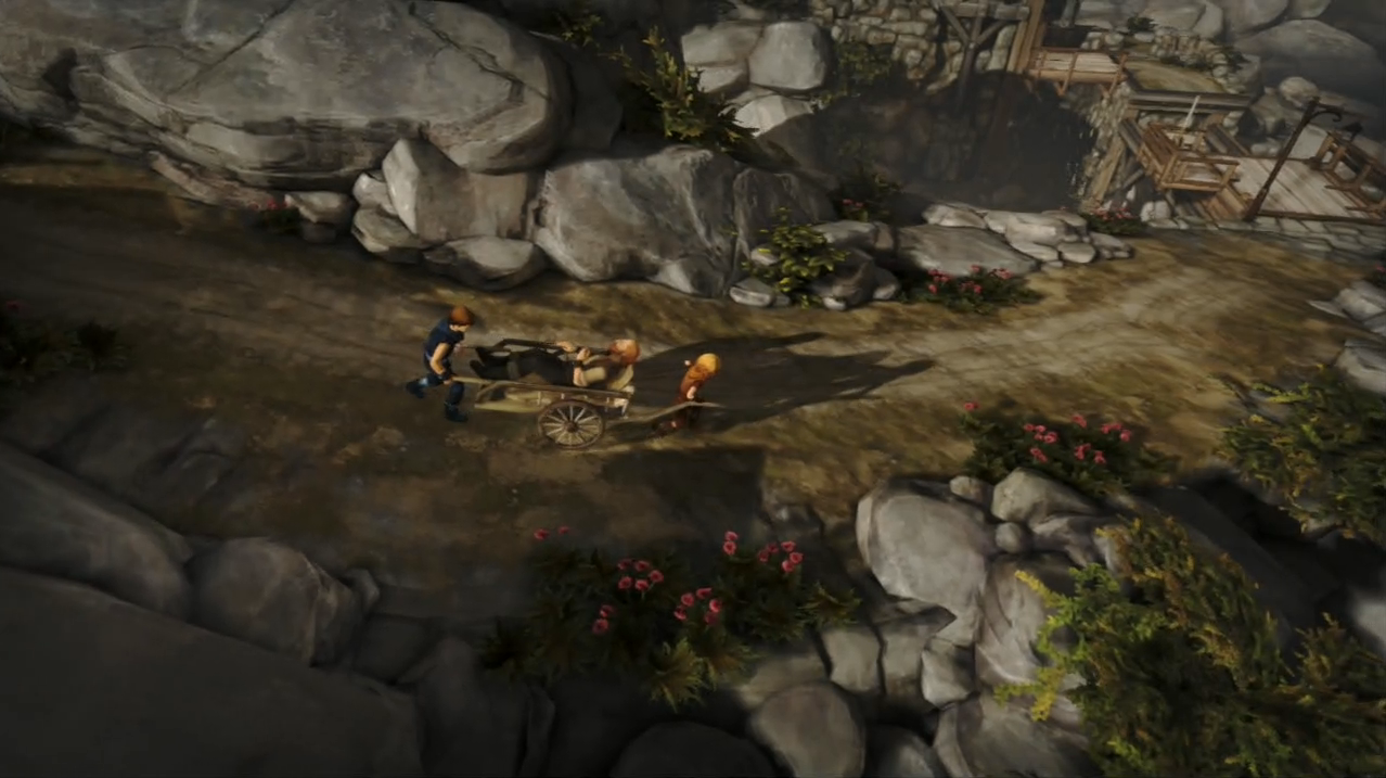 Brothers: A Tale of Two Sons PlayStation 3 PS3 gameplay father wheelbarrow
