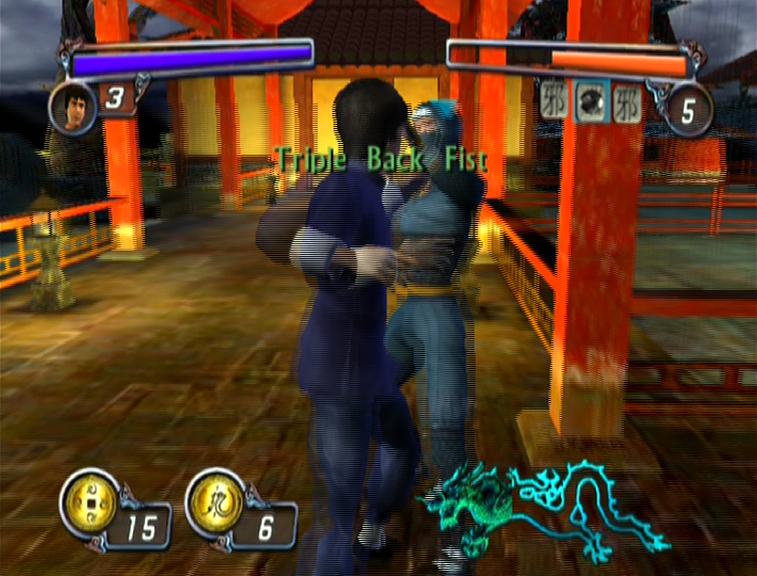 Bruce Lee: Quest of the Dragon Xbox combat gameplay