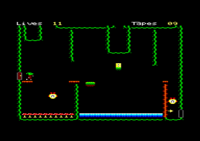 Bug's Quest for Tapes Amstrad CPC Novabug Yellow Belly gameplay