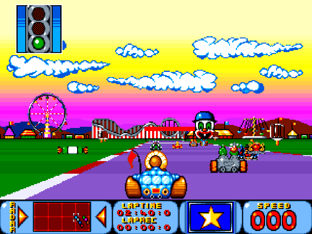 Bump 'n' Burn Commodore Amiga gameplay candy
