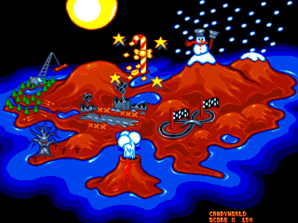 Bump 'n' Burn Commodore Amiga title screen