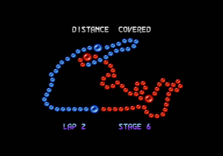Burnin' Rubber Amstrad GX4000 gameplay distance map