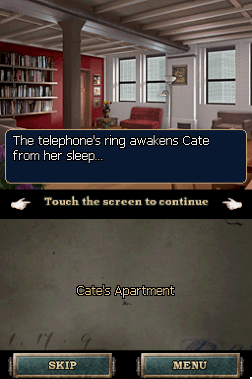 Cate West The Vanishing Files Nintendo DS Apartment story scene