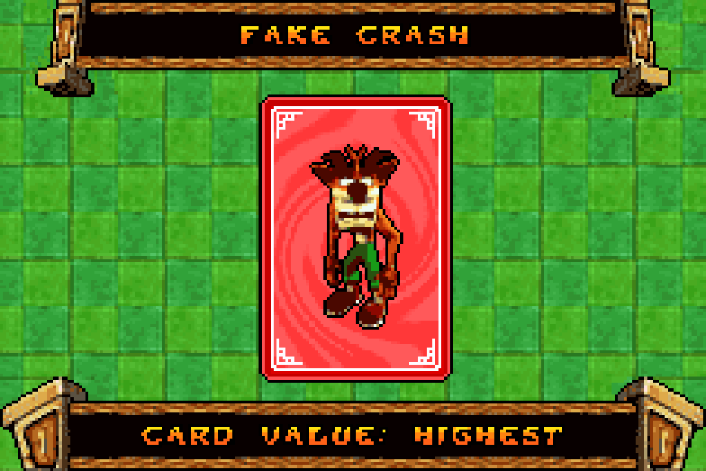Crash Bandicoot Fusion Purple Game Boy Advance Fake Crash trading card