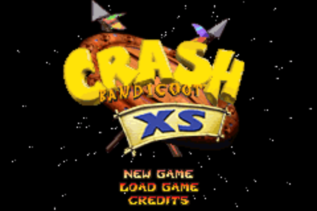 Crash Bandicoot XS GBA title screen