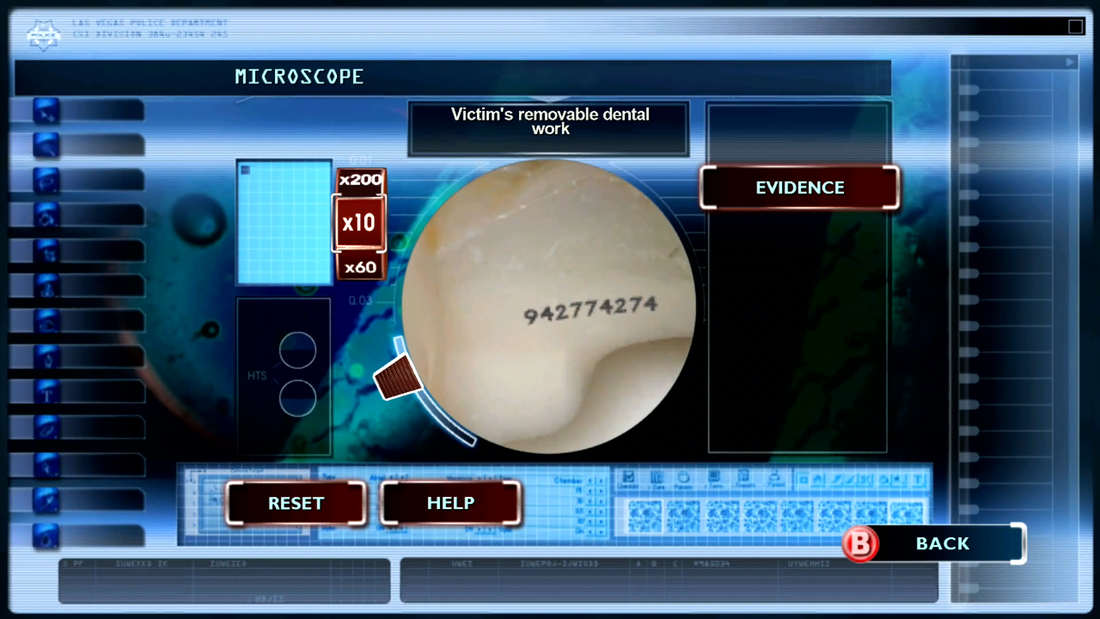 CSI Deadly Intent dental record