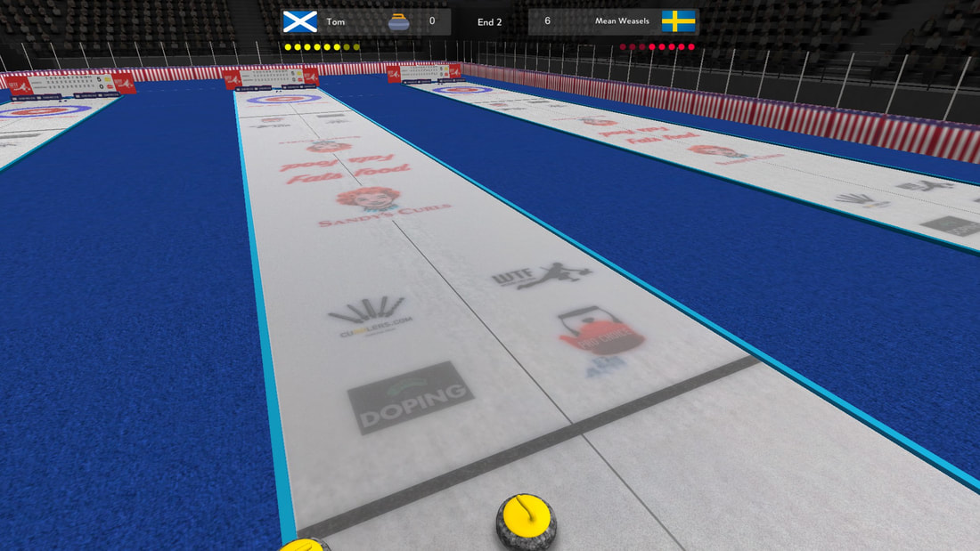 Curling World Cup PC gameplay above rink