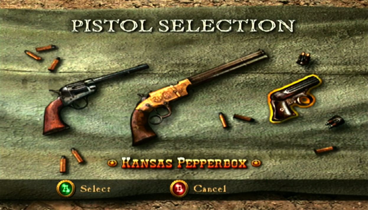Dead Man's Hand Xbox pistol selection