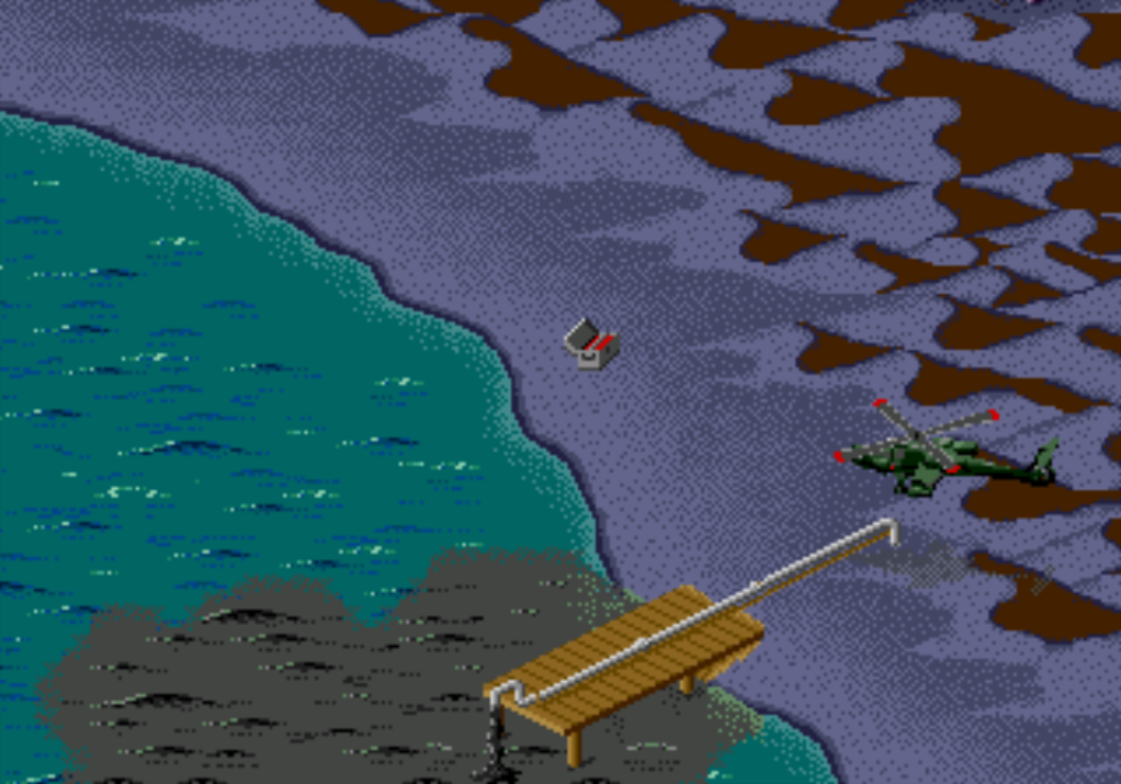 Desert Strike SEGA Mega Drive Genesis gameplay oilslick