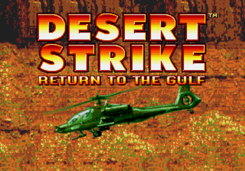 Desert Strike SEGA Mega Drive Genesis title screen