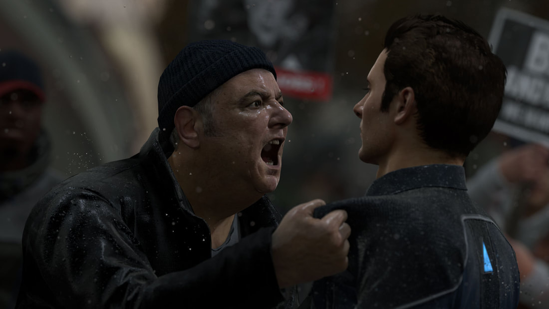 Detroit Become Human PS4 shouting man