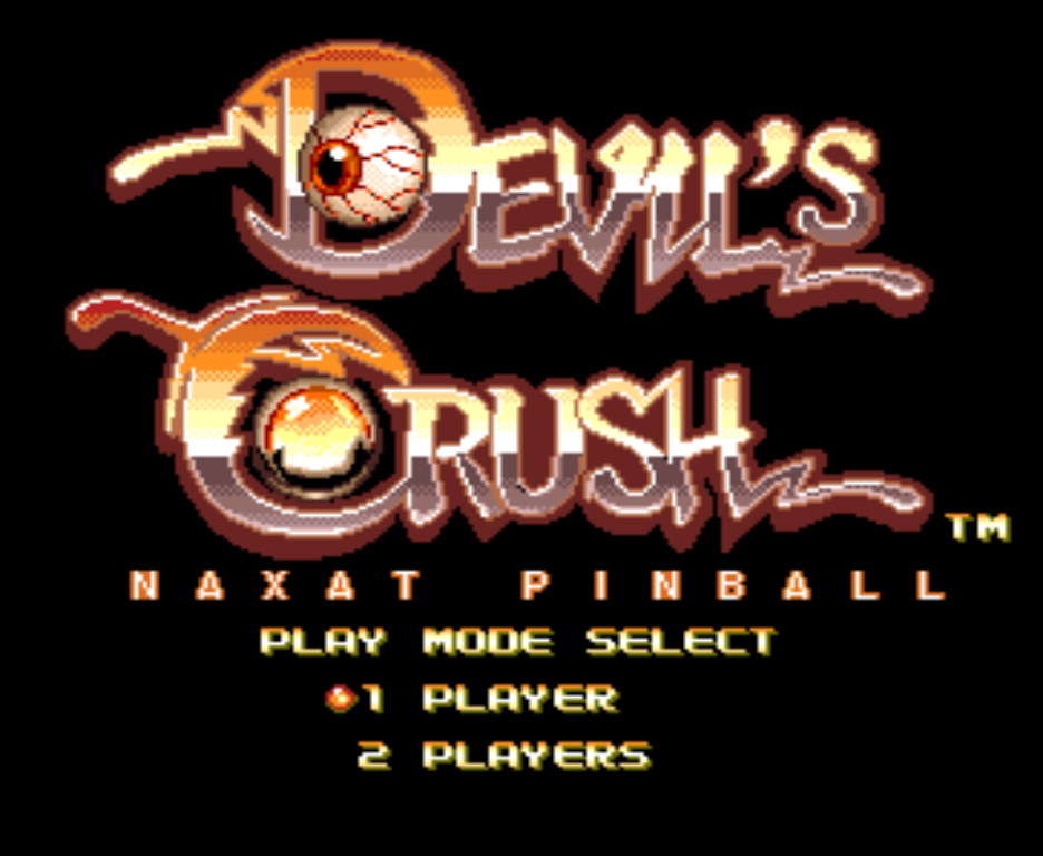 Devil's Crush PC Engine title screen