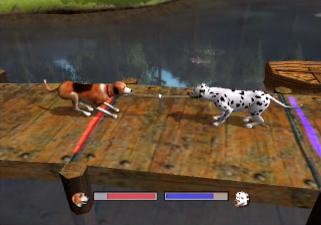 Dog's Life PlayStation 2 PS2 gameplay tug of war