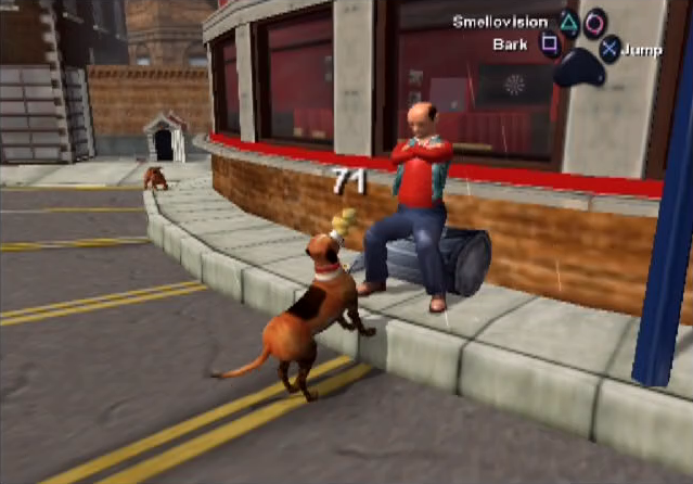 Dog's Life PlayStation 2 PS2 gameplay Boom City