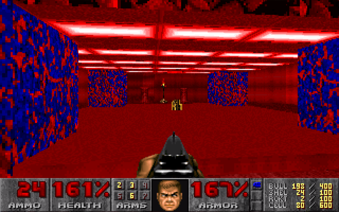 Doom 1993 PC gameplay keycard