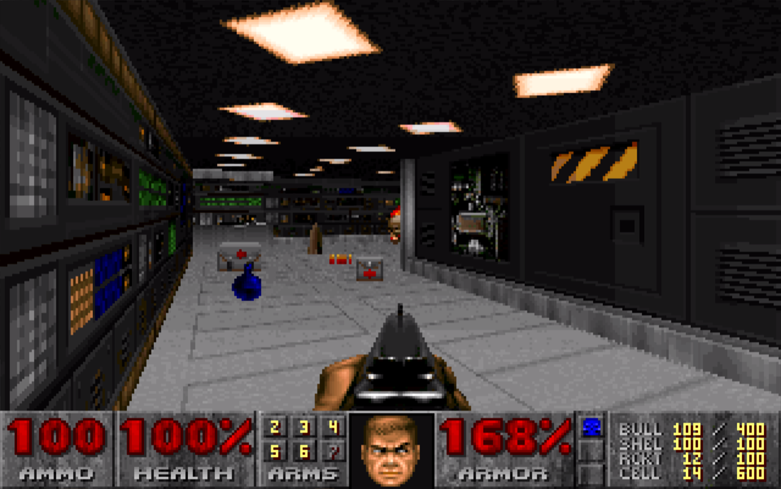 Doom 1993 PC gameplay ammo health