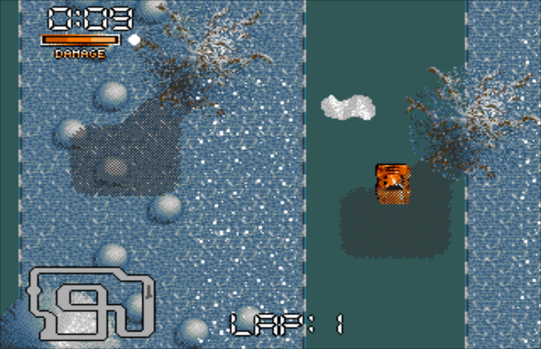 Double Clutch SEGA Mega Drive Genesis gameplay snow hazard