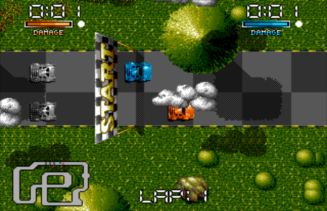 Double Clutch SEGA Mega Drive Genesis gameplay two-player