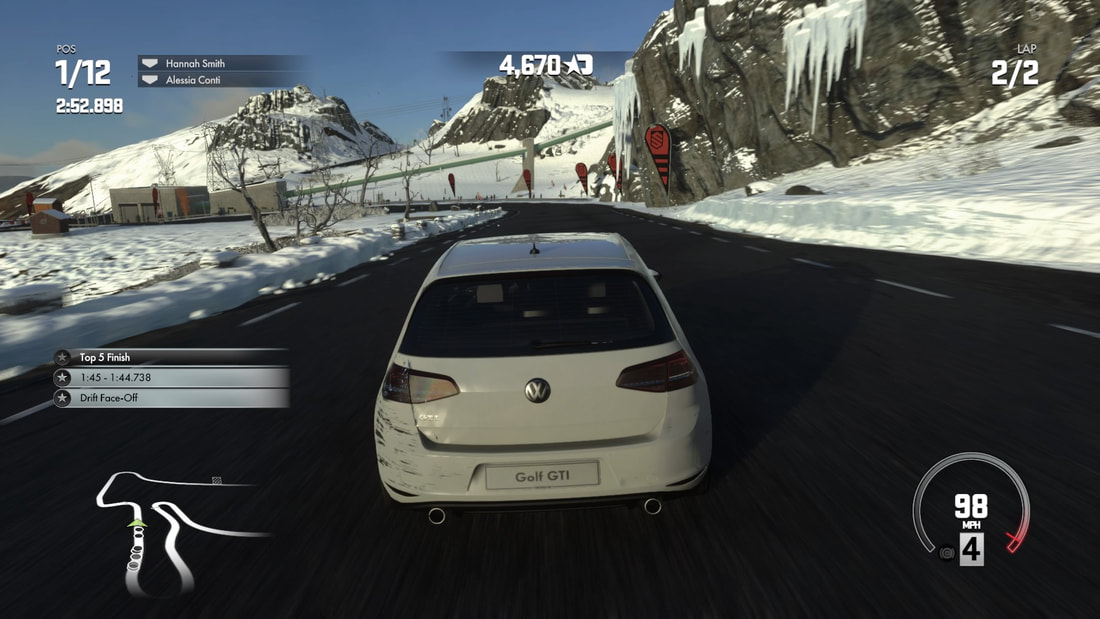 Driveclub PlayStation 4 PS4 gameplay snow Golf GTI