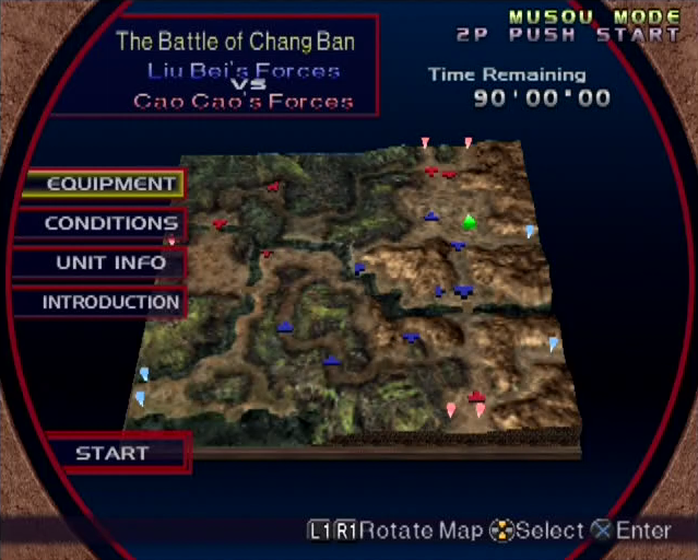 Dynasty Warriors 3 PlayStation 2 PS2 battle map