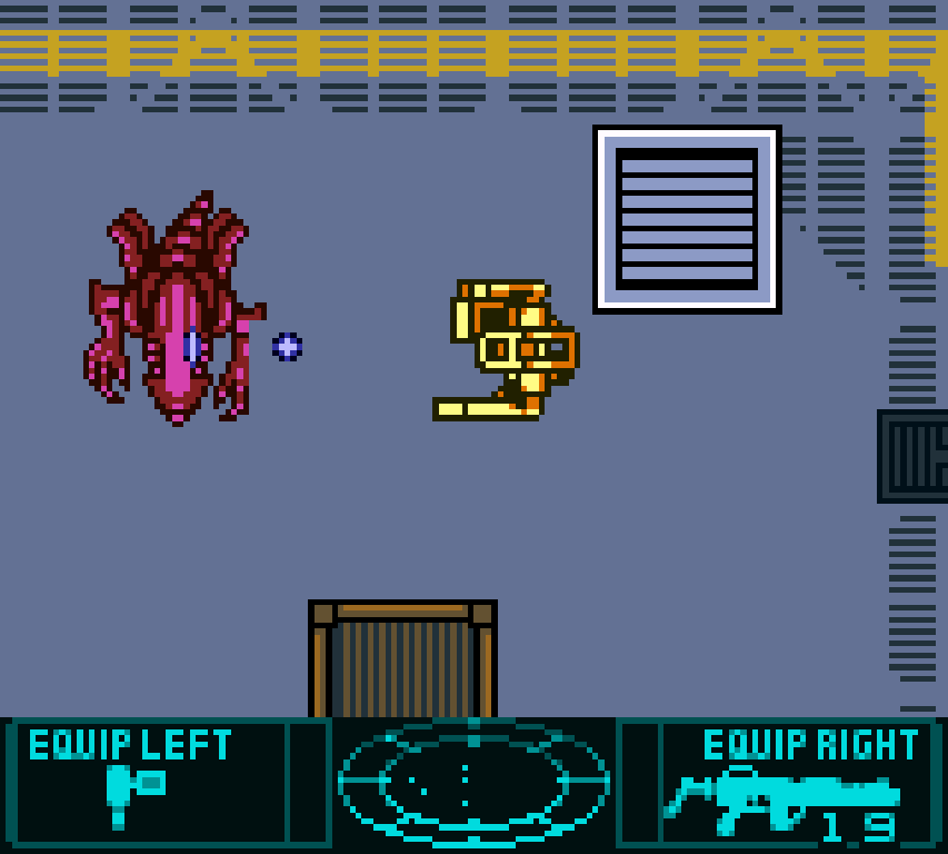Aliens Thanatos Encounter Game Boy Color GBC gameplay mech