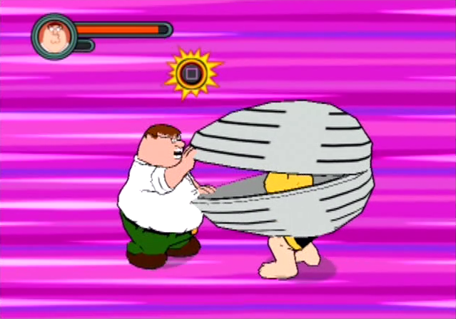 Family Guy PlayStation 2 PS2 gameplay Peter clam fight