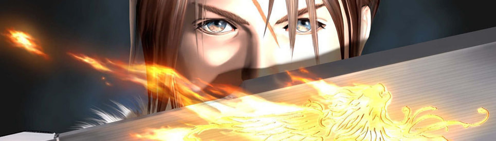 Final Fantasy VIII psone playstation ps1 review banner squall leonheart lionheart sword fire