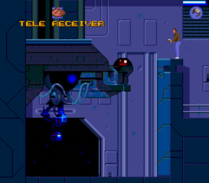 Flashback Mega Drive Conrad uses the teleport receiver