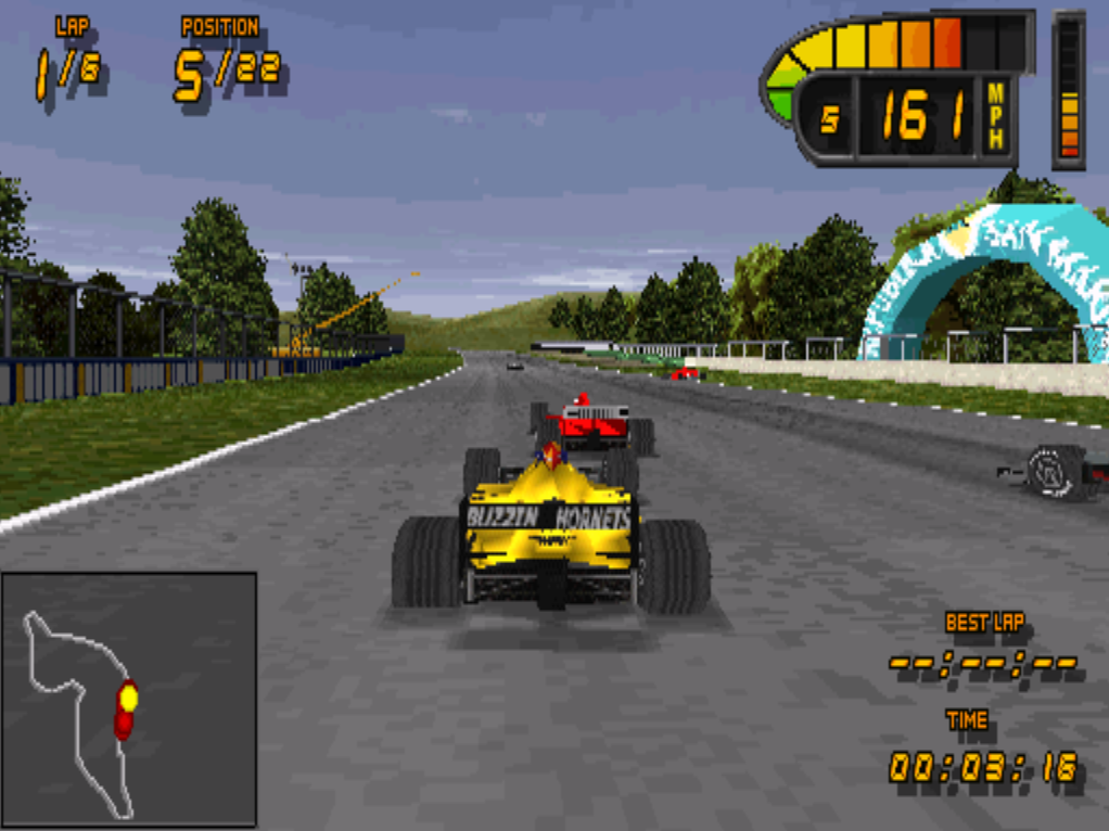 Formula 1 98 PlayStation PS1 gameplay Jordan