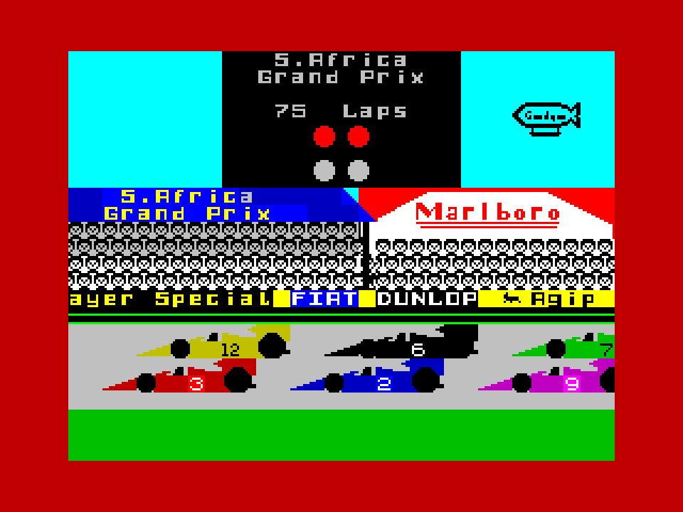 Formula One ZX Spectrum gameplay action