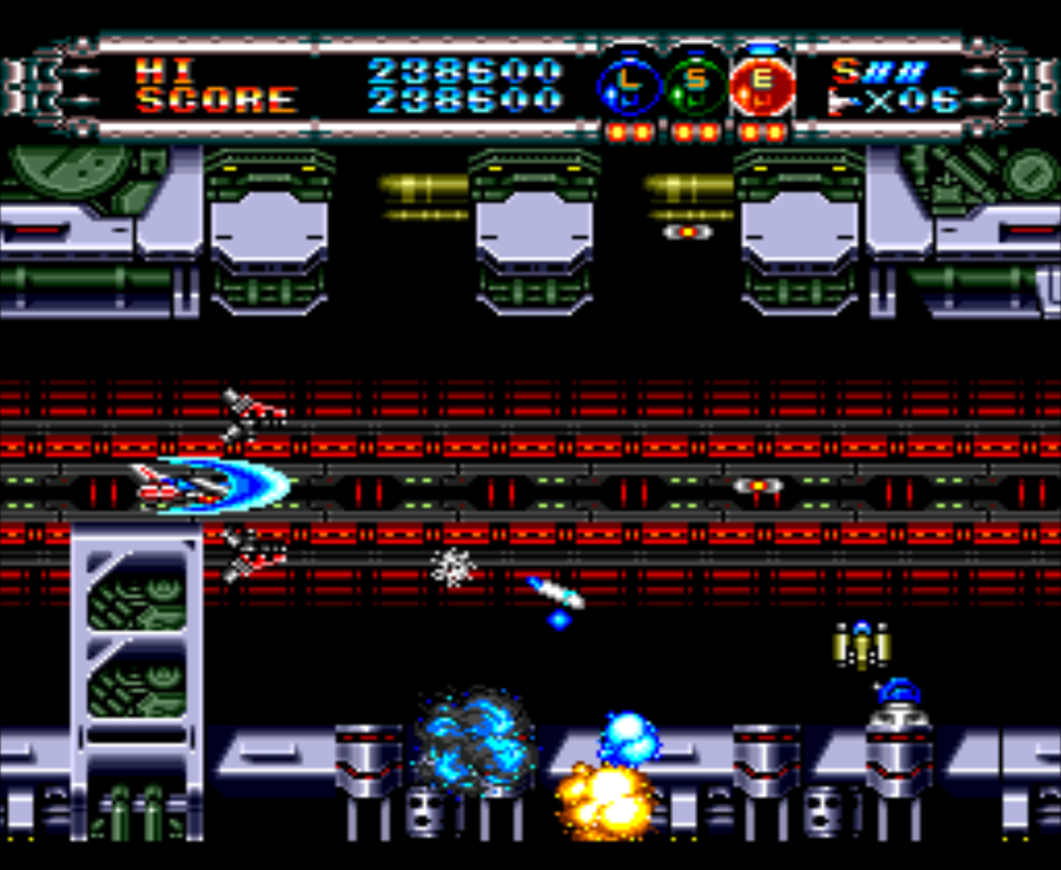 Gate of Thunder NEC PC Engine CD Turbografx-CD gameplay shield bots