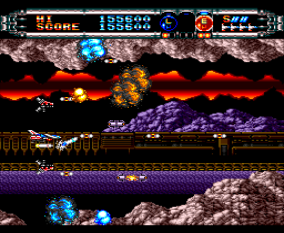 Gate of Thunder NEC PC Engine CD Turbografx-CD gameplay rockets