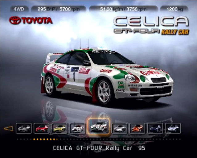 Gran Turismo 4 Prologue PlayStation 2 PS2 car select