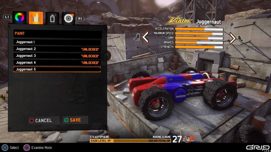 Grip Combat Racing PlayStation 4 PS4 vehicle select