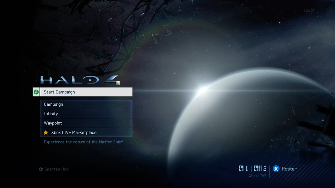 Halo 4 Xbox 360 title screen