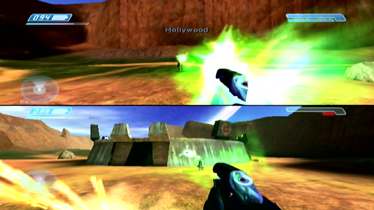 Halo Xbox multiplayer split-screen shooting
