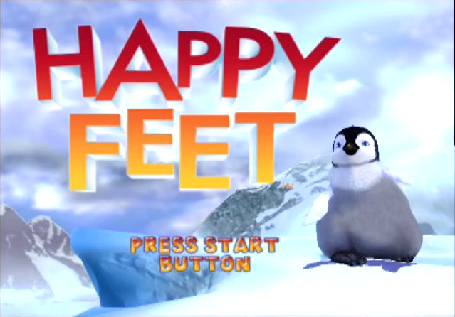 Happy Feet PS2 PlayStation 2 title screen
